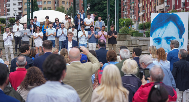 Alberto Núñez Feijóo en el homenaje a Miguel Ángel Blanco en Ermua.