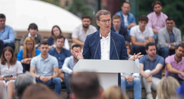 Alberto Núñez Feijóo en el homenaje a Miguel Ángel Blanco en Ermua.