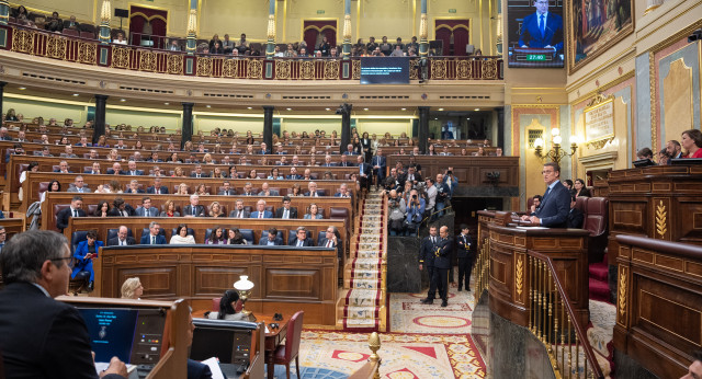 Alberto Núñez Feijóo interviene en la sesión de investidura 