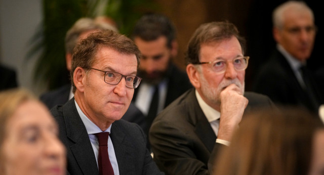 Alberto Núñez Feijóo en el desayuno informativo de Alfonso Rueda organizado por NEF