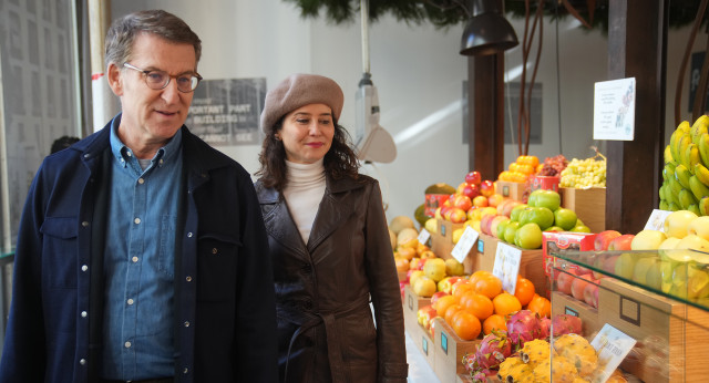 Alberto Núñez Feijóo e Isabel Díaz Ayuso en Madrid