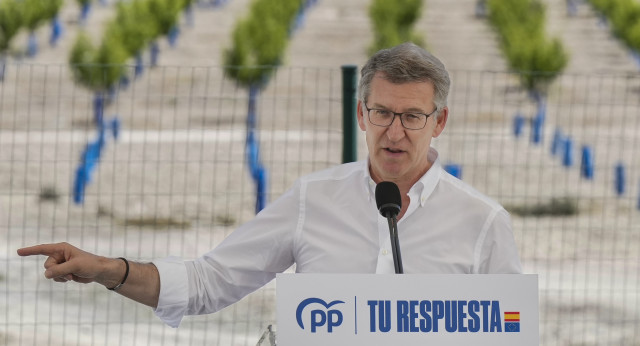 Alberto Núñez Feijóo participa en un acto sobre agricultura en Cieza, Murcia