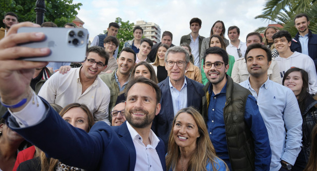 Feijóo en un acto del PP en Gijón, Asturias