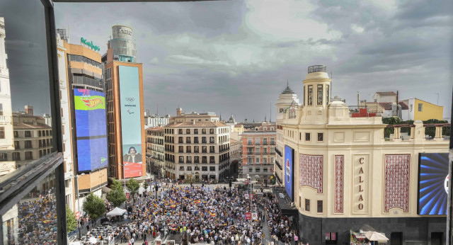 Alberto Núñez Feijóo en un mitin en Madrid