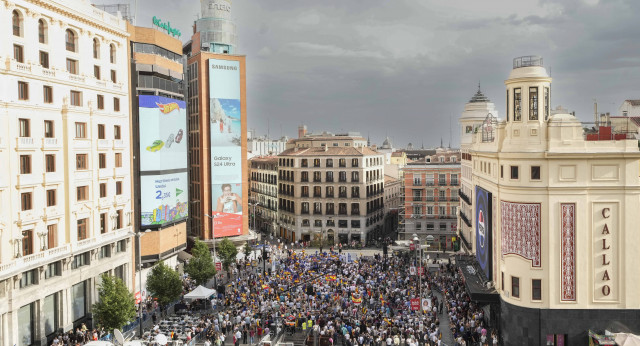 Alberto Núñez Feijóo en un mitin en Madrid