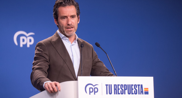 Borja Sémper, en la rueda de prensa posterior al Comité de Dirección 