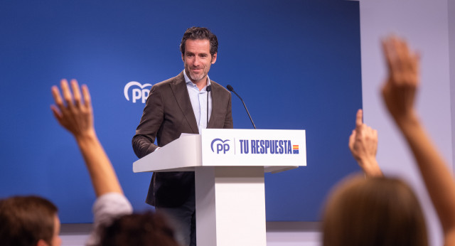 Borja Sémper, en la rueda de prensa posterior al Comité de Dirección 