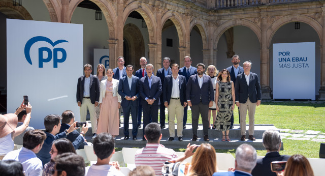 Alberto Núñez Feijóo, durante la presentación del acuerdo para una EBAU común
