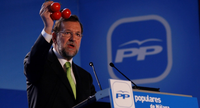 El presidente del Partido Popular durante su intervención en Málaga