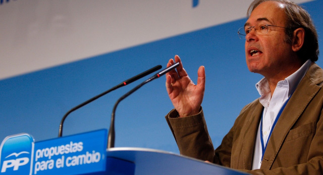 Pío García Escudero durante su intervención en la inauguración de la XV Interparlamentaria