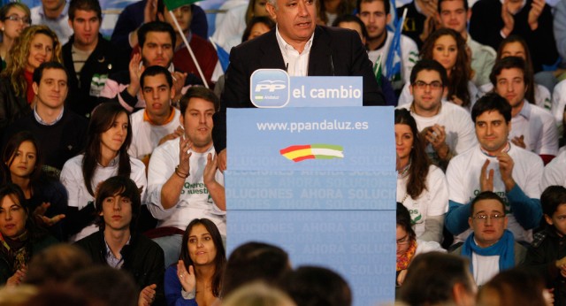 Javier Arenas durante su intervención en el acto de clausura