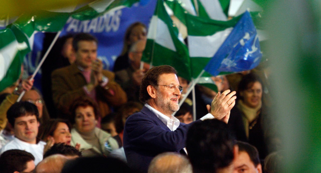 Mariano Rajoy durante su intervención en Bormujos