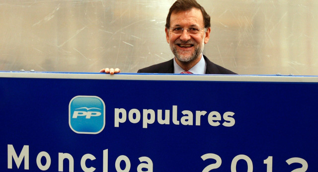 Mariano Rajoy en la inauguración de la sede del PP de Soria