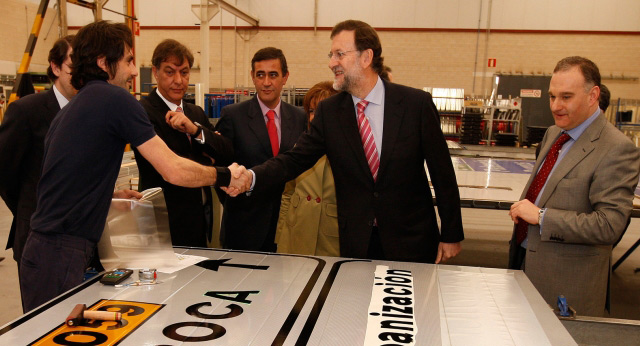 Mariano Rajoy en la inauguración de la sede del PP de Soria