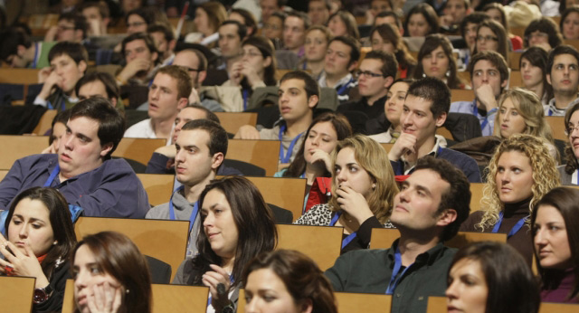 Algunos asistentes al acto de clausura de la Convención