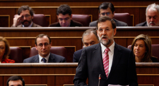 Mariano Rajoy durante su intervención en la Sesión de Control