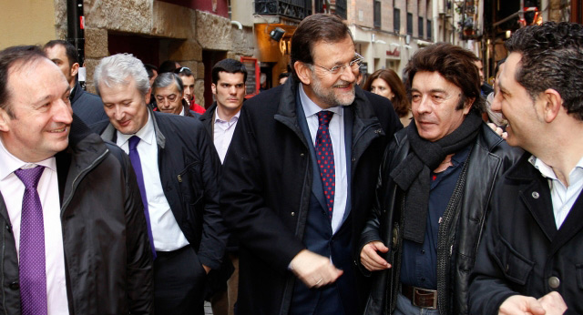 El presidente del PP durante la clausura de la XVI Intermunicipal de paseo por Logroño