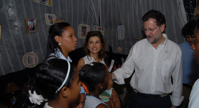 Mariano Rajoy, en Cartagena de Indias, en el proyecto de apoyo a mujeres de riesgo de exclusión social impulsado H+D