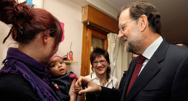 El presidente del Partido Popular, Mariano Rajoy, y la secretaria general del PP y presidenta de la formación en Castilla-La Mancha, María Dolores Cospedal, han visitadol el Centro de Proyecto Hombr