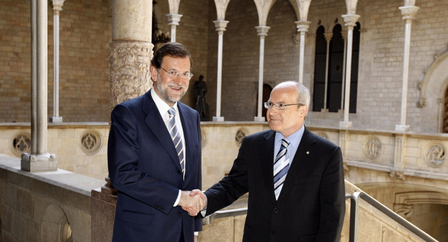 Mariano Rajoy se reúne con el presidente de la Generalitat, José Montilla