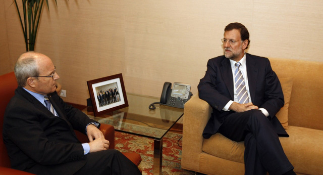 Mariano Rajoy se reúne con el presidente de la Generalitat, José Montilla