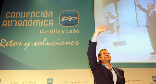 Mariano Rajoy durante su intervención en la clausura de la Convención de Castilla y León