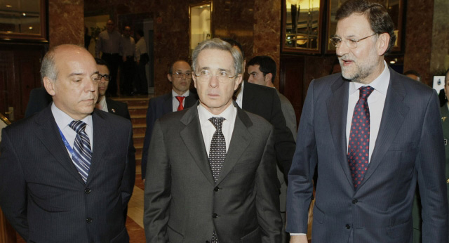 Mariano Rajoy se reúne con el presidente de Colombia, Álvaro Úribe en Madrid