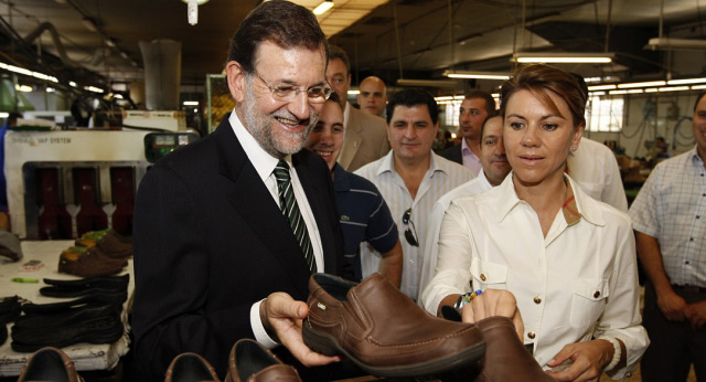 Mariano Rajoy y María Dolores de Cospedal en Torrijos (Toledo)