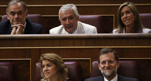 Mariano Rajoy, María Dolores de Cospedal, Esteban González Pons, Javier Arenas y Ana Mato