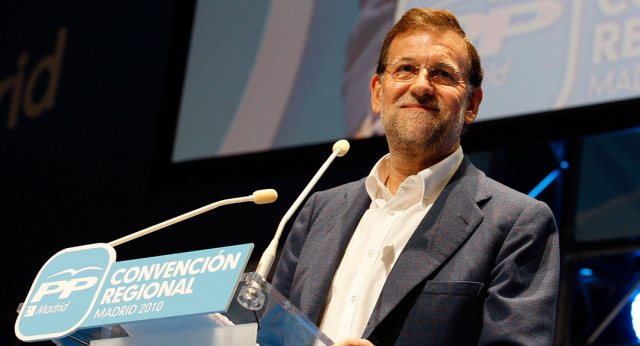 Mariano Rajoy en la clausura de la Convención Regional del PP de Madrid 2010