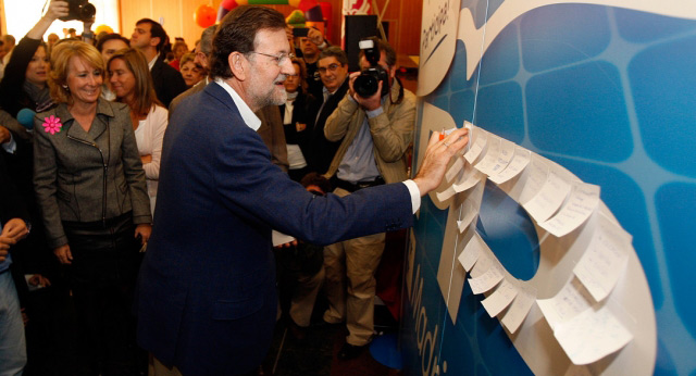Mariano Rajoy en la clausura de la Convención Regional del PP de Madrid 2010