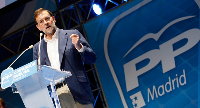 Mariano Rajoy en la clausura de la Convención Regional del PP de Madrid 2010