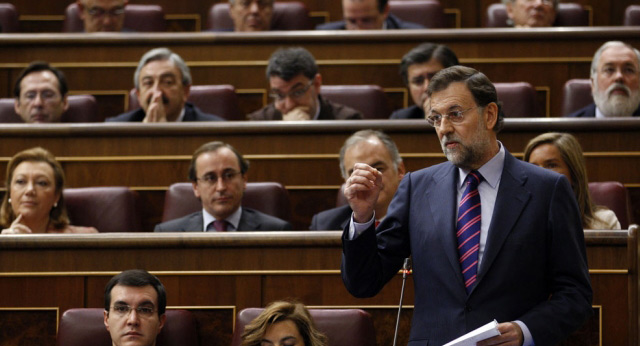 Mariano Rajoy durante su intervención en la sesión de control al Gobierno