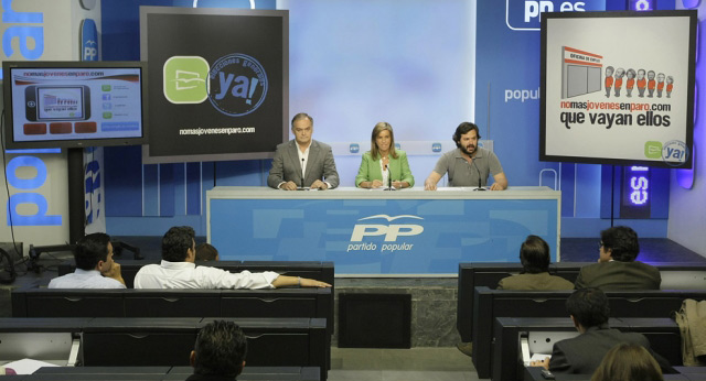 Presentación de la campaña de NNGG "No más jóvenes en paro"