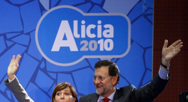 Mariano Rajoy y Alicia Sánchez Camacho durante el acto Cunit