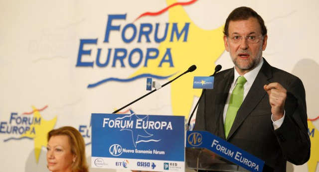 Mariano Rajoy durante su intervención en el Fórum Europa