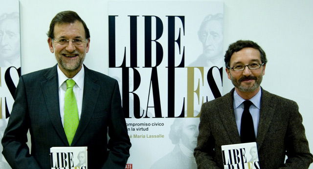 Mariano Rajoy en la presentación del libro de Lasalle