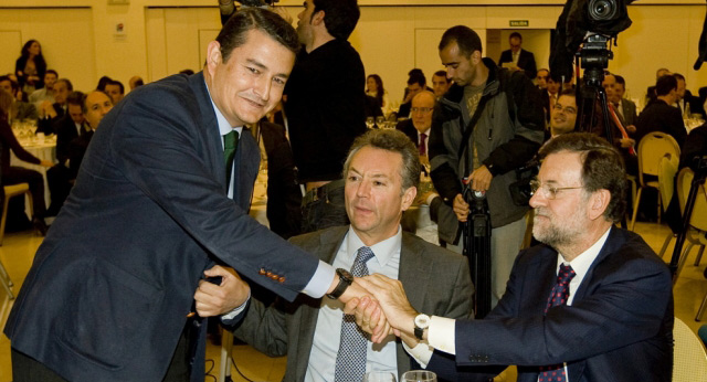 Mariano Rajoy y Antonio Sanz en el Foro Joly