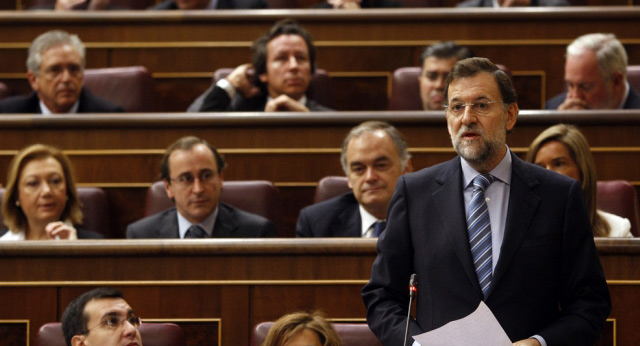 Mariano Rajoy durante su intervención en la sesión de control al Gobierno