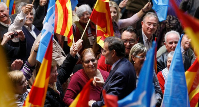 Mariano Rajoy durante su intervención en el mitin