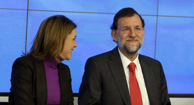 Mariano Rajoy y María Dolores de Cospedal durante la reunión del Comité Ejecutivo Nacional