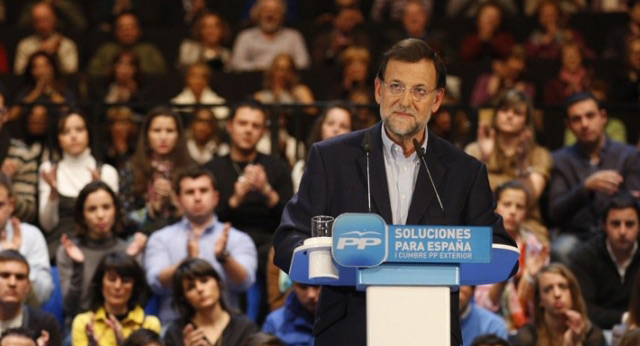 Mariano Rajoy durante su intervención en la I Cumbre del PP en el Exterior