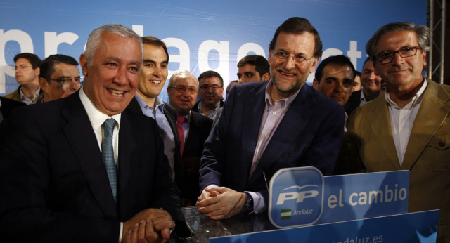 Mariano Rajoy y Javier Arenas en Córdoba