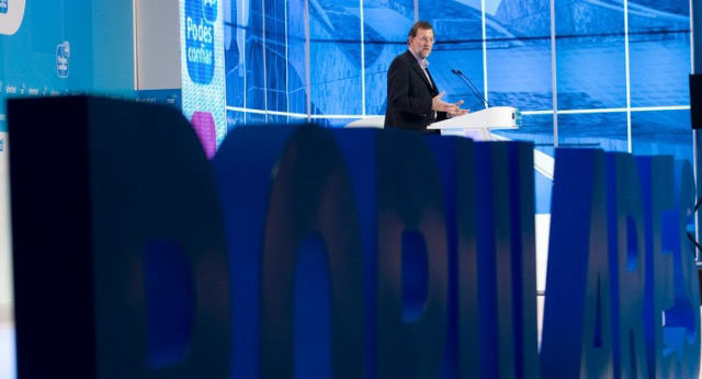 Mariano Rajoy durante su intervención en la convención del PP de Galicia