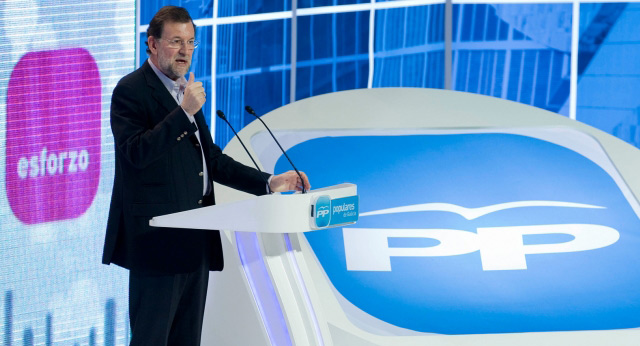Mariano Rajoy durante la clausura de la convención del PP de Galicia