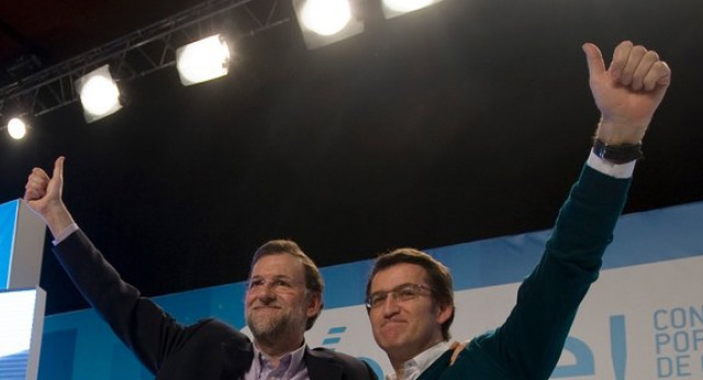 Rajoy y Feijoo en la convención del PP de Galicia