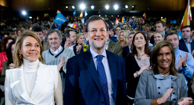 Mariano Rajoy y Ana Mato acompañan a Mª Dolores de Cospedal