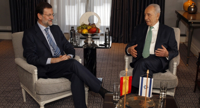 Mariano Rajoy con Shimon Peres