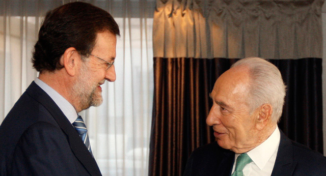 Mariano Rajoy con Shimon Peres
