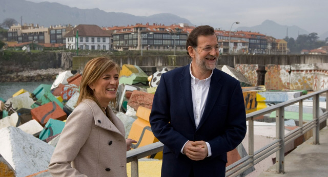Mariano Rajoy e Isabel Pérez-Espinosa en Llanes